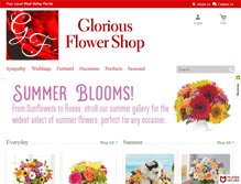 Tablet Screenshot of gloriousflowershop.com